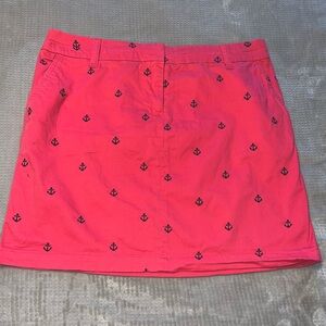 Cambridge Dry Goods Pink Anchor Skirt - Size 10